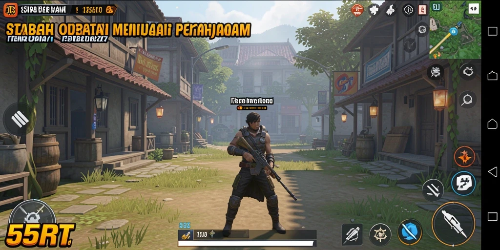 Tampilan gameplay <strong>55RT</strong> menampilkan strategi yang mendalam dan pertarungan yang dinamis.