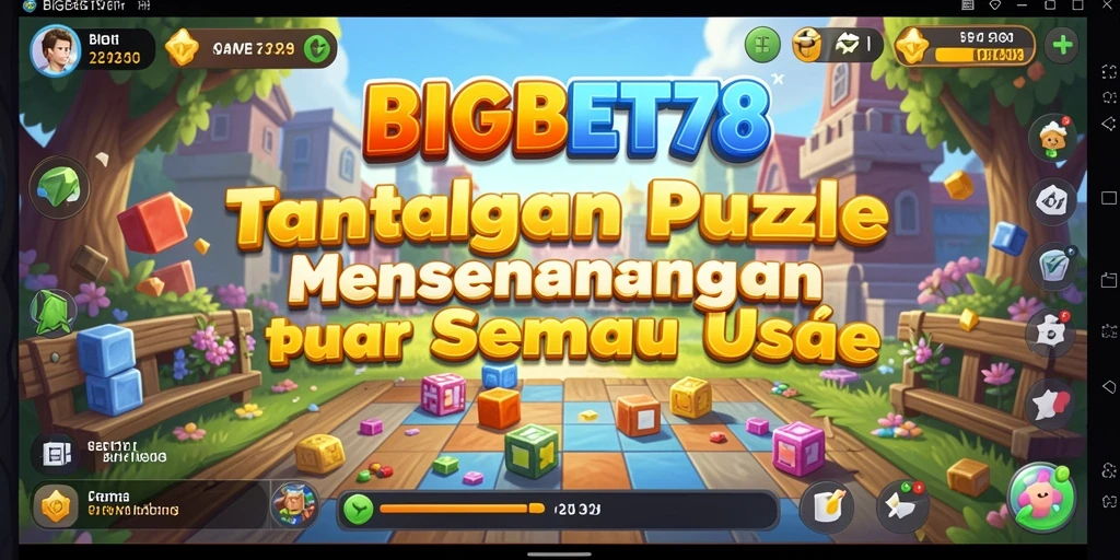 Tampilan gameplay <strong>BIGBET78</strong> dengan berbagai level puzzle yang menantang.