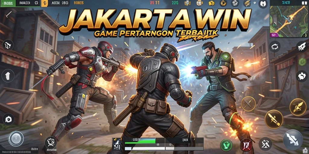 Gameplay mendebarkan JAKARTAWIN dalam aksi Battle Royale.