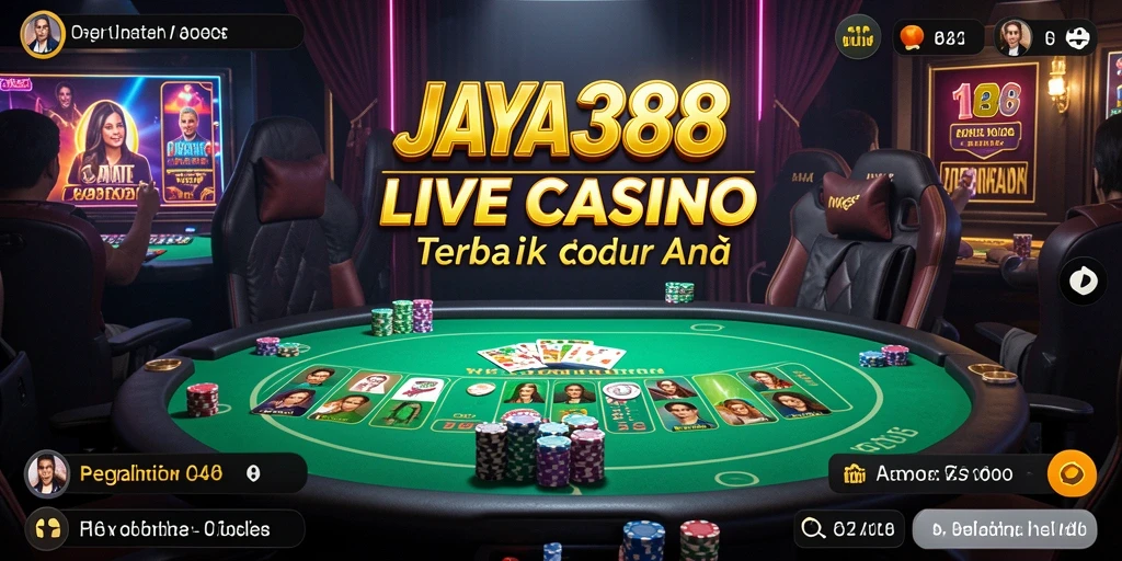 Tampilan gameplay Live Casino yang seru dan interaktif di JAYA388.