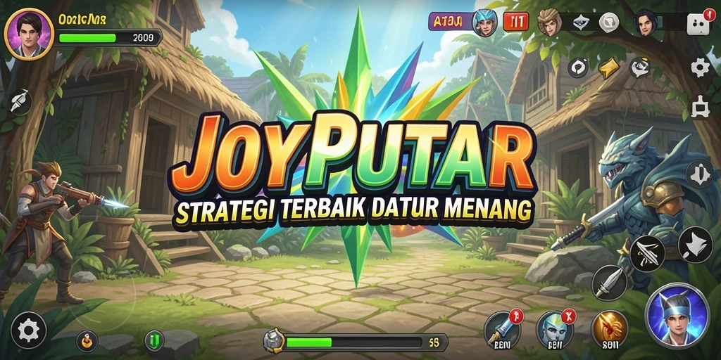 Screenshot gameplay JOYPUTAR yang menunjukkan strategi pertempuran.