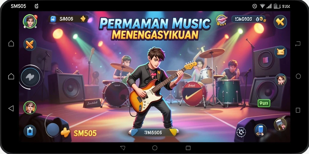 Tampilan gameplay SM605 yang seru dan interaktif.