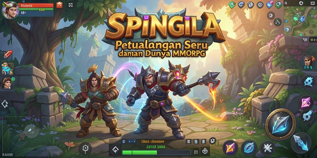 Tangkapan layar gameplay SPINGILA, menampilkan aksi menarik dalam dunia MMORPG.