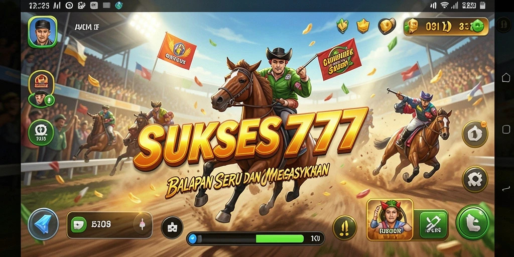 Gameplay balapan seru di SUKSES777 dengan kendaraan cepat.
