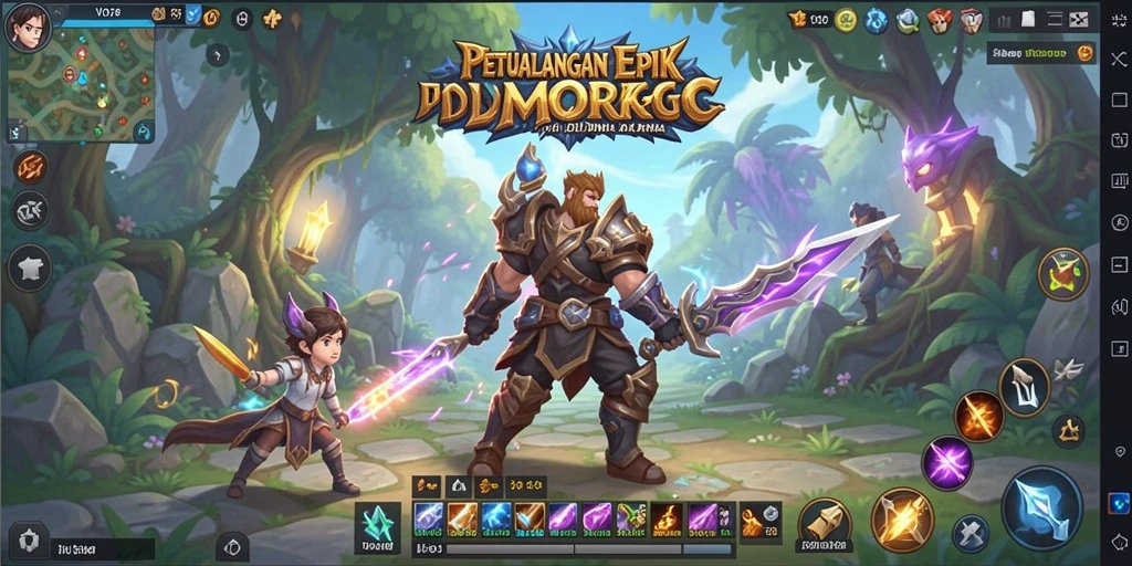 Tangkapan layar V07 menampilkan pertarungan seru di dunia MMORPG.