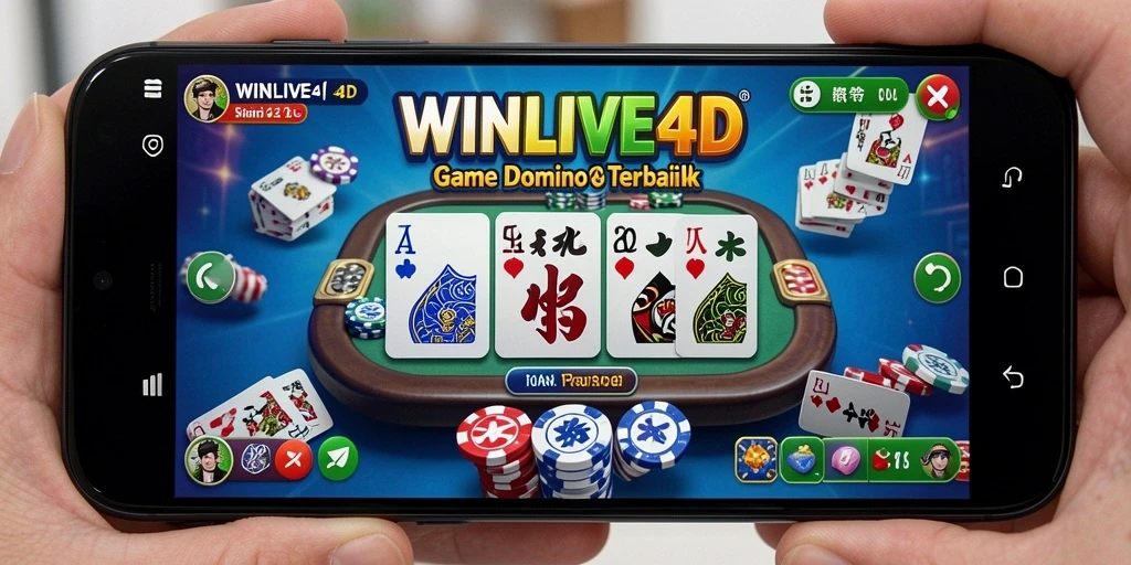 Tangkapan layar gameplay WINLIVE4D menunjukkan keseruan bermain Domino.